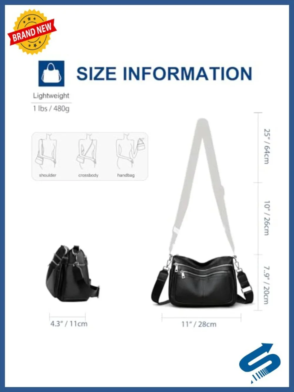 Genuine Leather Women's Hobo Bag Large Crossbody Shoulder Purse